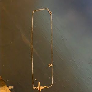 Heart beat necklace. No rust worn twice.